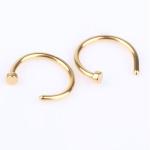 Women Stainless Steel Nostril Nose Hoop Stud Ring Clip On Nose Body Jewelry Fake