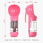 300ML Travel 2 In 1 Dog Water Bottle Drinking Bowl Portable With Lock Button