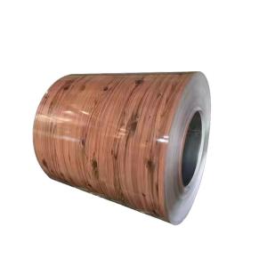 China ASTM A755 Wood Grain Prepainted Steel Coil Used For Indoor Decoration Wall factory