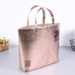 Portable Lamination Non-Woven Packaging Bag for Grocery and Rose Gold Eco PP