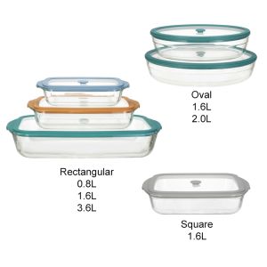 Borosilicate Glass Baking Dish 800ml-3600ml with Vented Lid