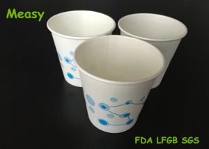 China Hot Drink Coffee Paper Cups , Printed paper party cups Water Molecules Pattern factory