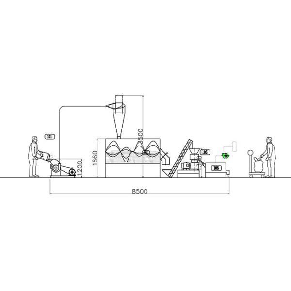 440V Poultry Feed Processing Plant 50 Hz 3 Phase 600 - 800 Kg/H For Wheat Straw