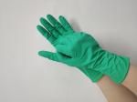 Green nitrile oil resistant gloves