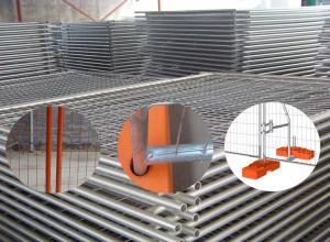 China Temporary Portable Metal Fence Panels / Steel Plate Fence 2.2m Width 5mm diameter factory