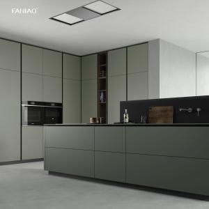 China Modern Designs Style Built In Customized Full Home Furniture Cuisine Complet Green Melamine Kitchen Cabinet With Islands factory