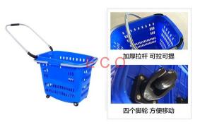 China Unfolding Movable Grocery Shopping Basket factory