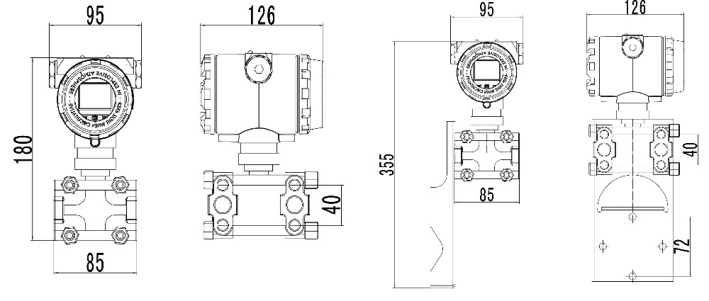 IP66 IP67 Differential Pressure Transmitter , Hart Protocol Dp Type Level Transmitter