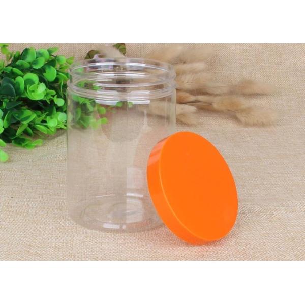 Customized Colourful Cap Clear Pet Jars Food Grage For Candy Packaging