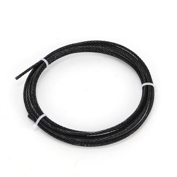 Flexible 316 304 Stainless Steel Wire Rope Black Covered Wire Rope For Humid