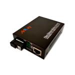 Rj45 Ethernet To Fiber Media Converter WDM Bidi 20km Single SC