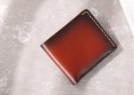 Yellow Bifold Wallet Vegetable Tanned Genuine Leather Wallets for Men
