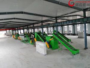 China High Efficiency PET Recycling Line , Plastic Recycling Washing Plant Automatic factory
