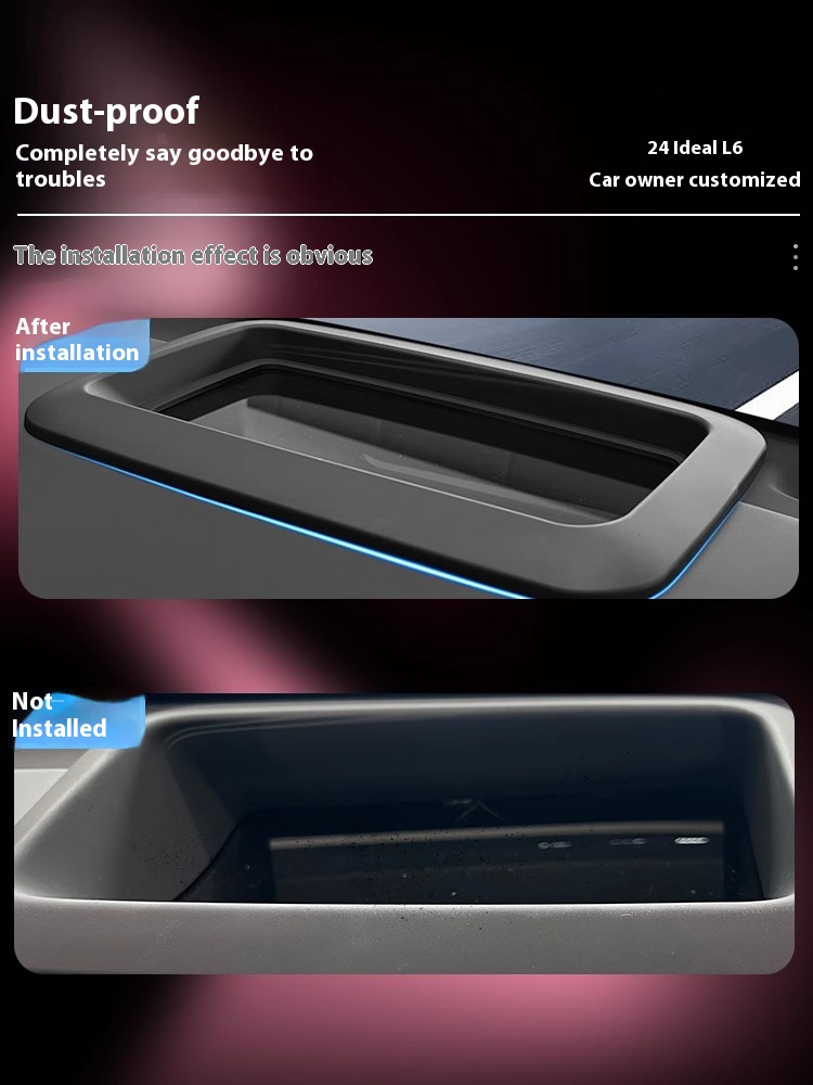 Decorative Plastic Dashboard HUD Head-Up Protective Cover for Li L7 L8 L9 Auto Parts Head-Up Display Protective Shield