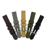 24mm Canvas Leather Watch Strap