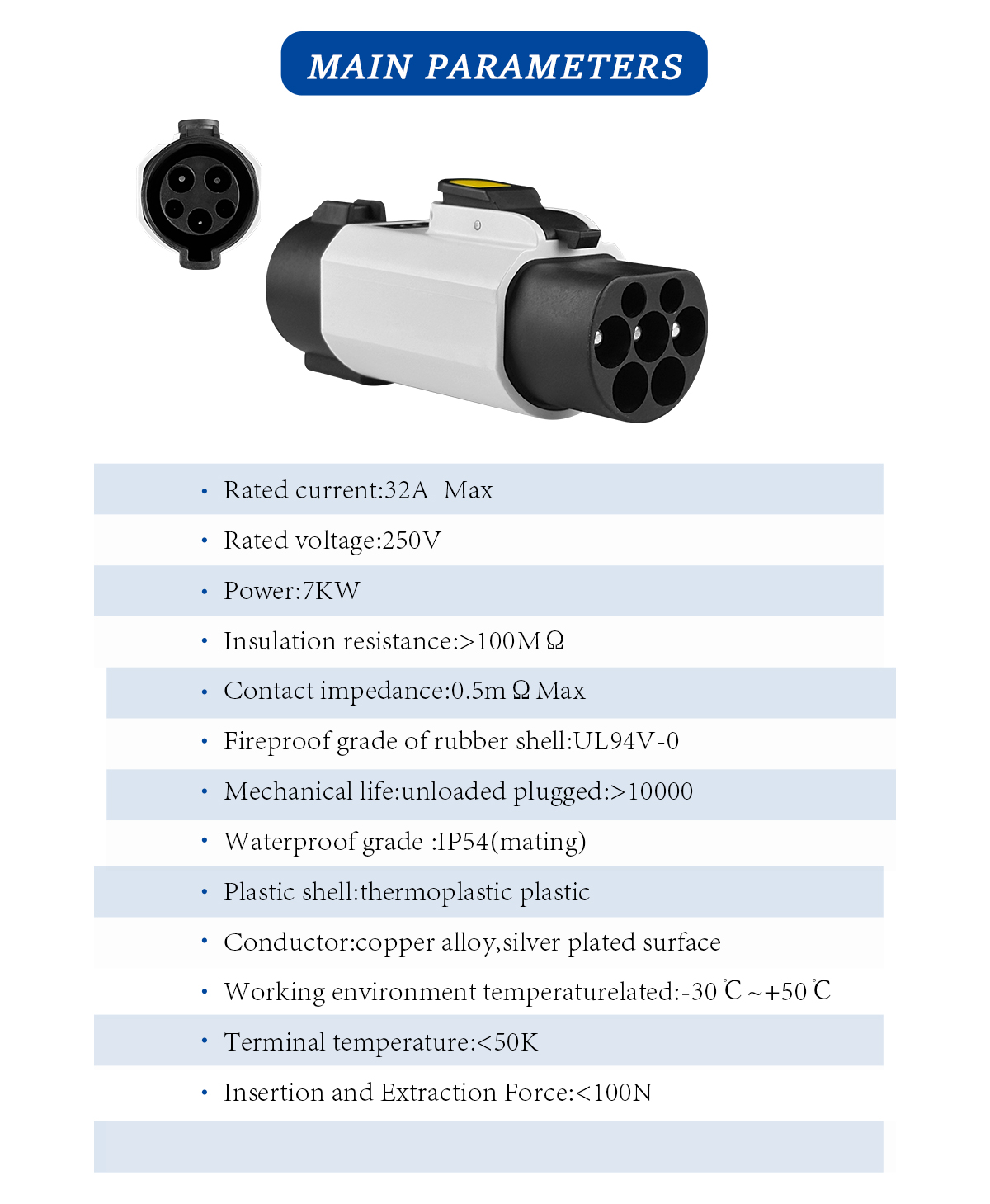 Car Adapter Charging Station AC Type1 to GBT 220v Electric Vehicle 32A Output Power 2024 Portable 7kw EV Charger Portable