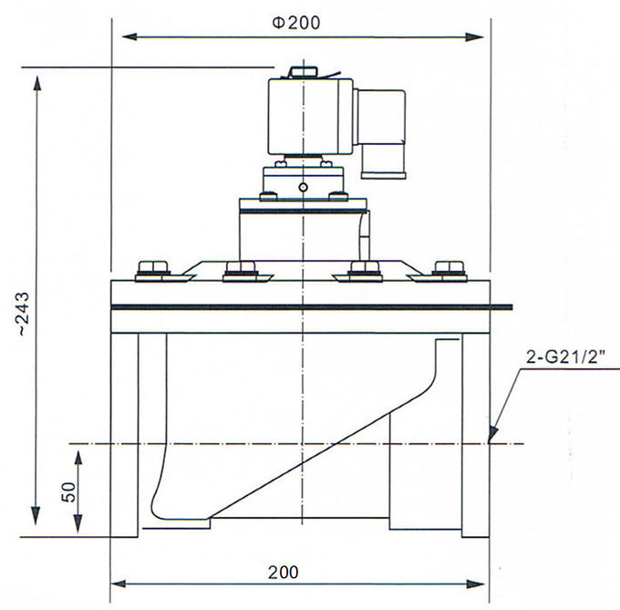 2.5'' DMF-T-62S SBFEC Type Straight Through Pulse Valve For Dust Removal 0
