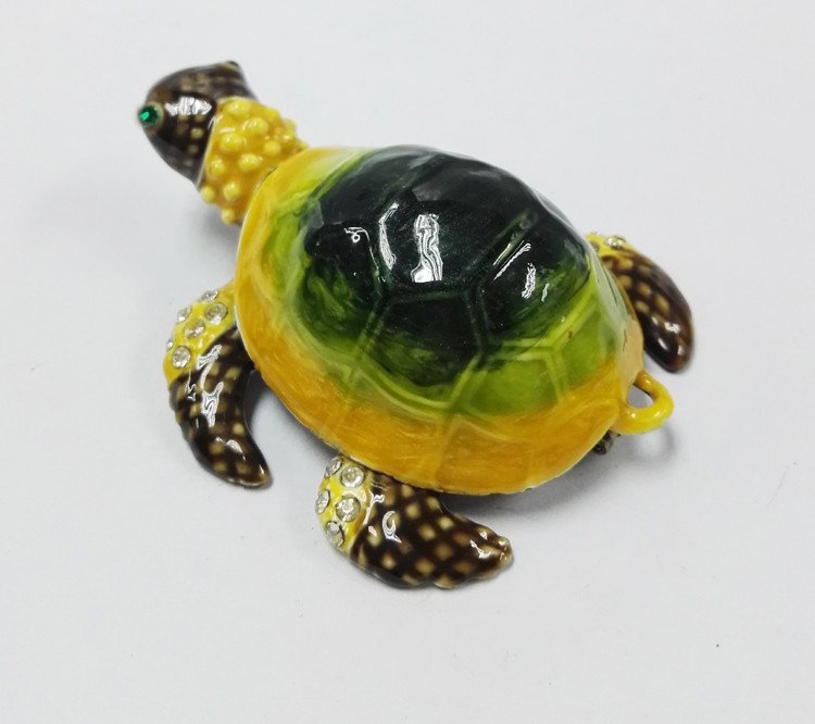 New coming style turtle shaped crystal trinket box turtle trinket box turtlejewelry box