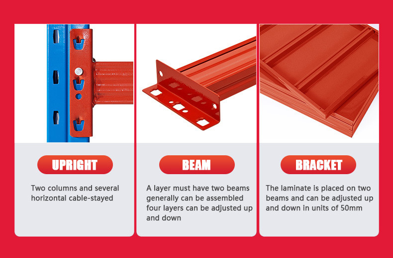 Heavy Duty Powder Coated Industrial Metal Storage Racking