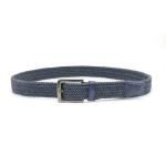 Pu Leather Trim Golf Sports Mens Braided Belt Woven Cotton No Hole
