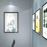 Electroplating Surface LED Photo Frame Light Box For Retail Shop , Office