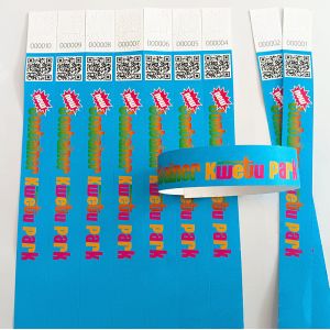 Custom Logos Sequential Numbering Coding Tyvek Wristbands Pool Waterproof Full