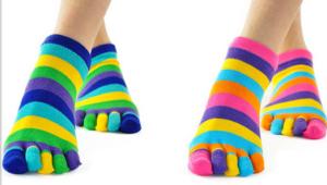 China ankle five toes socks with grip factory