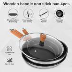 Hot Sale 4 Piece Kitchen Non Stick Cooking Pan Set Stainless Steel Pot Cooking