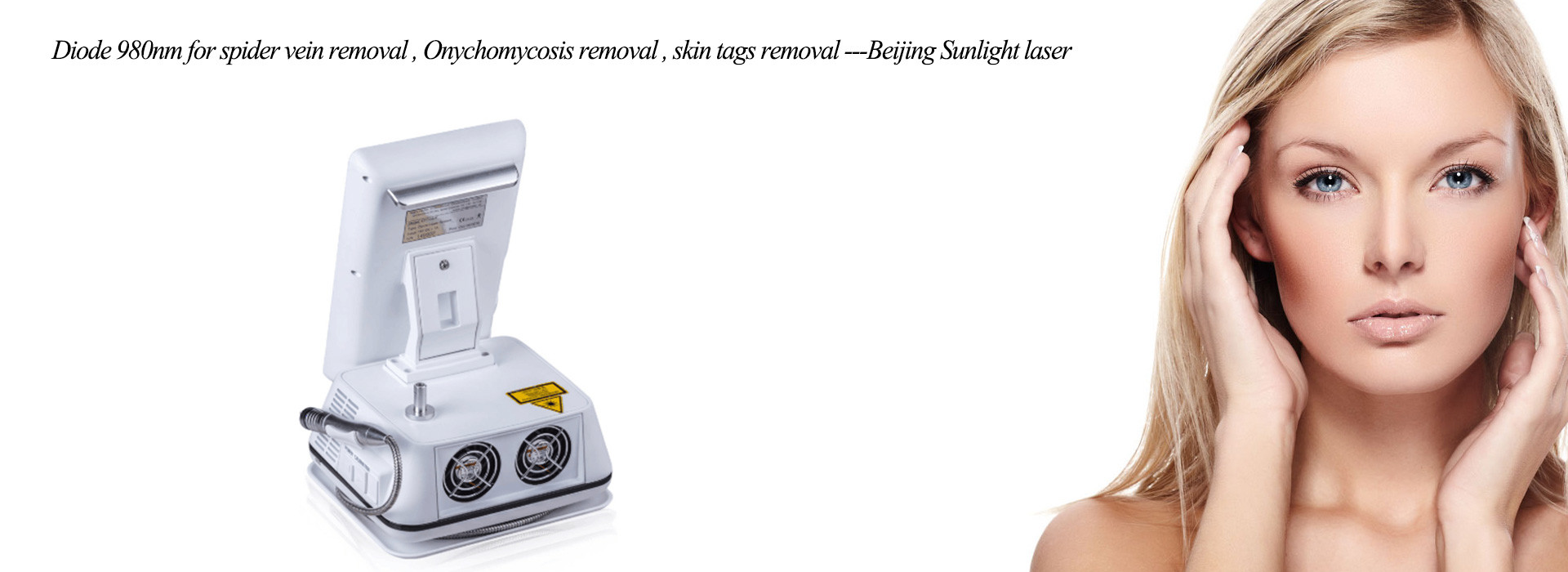 Vascular Therapy Spider Vein Removal Machine 980nm Diode Laser Stable Performance
