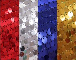 China 3mm Sequin Fabric in Different Color DIY Decoration Fashion Garment Fabric factory