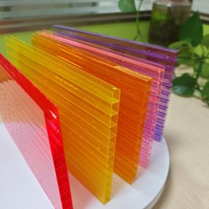 Lightweight Impact-Resistant Purple Polycarbonate Hollow Sheet For Roofing