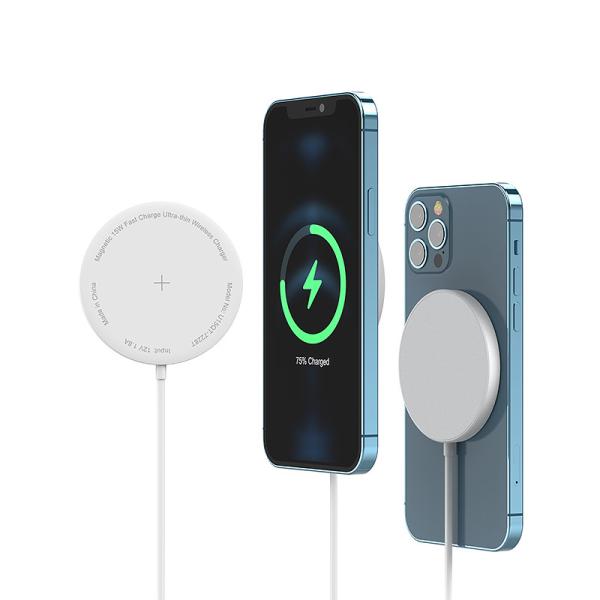 φ62 X6mm Ultra Thin Qi Charger , 15W Magnetic Fast Charger Compatible With
