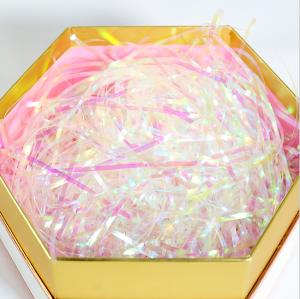 China 50g / Bag Crimped Glitter Grey Shredded Paper Krinkled Glass Bottles Box Filler factory