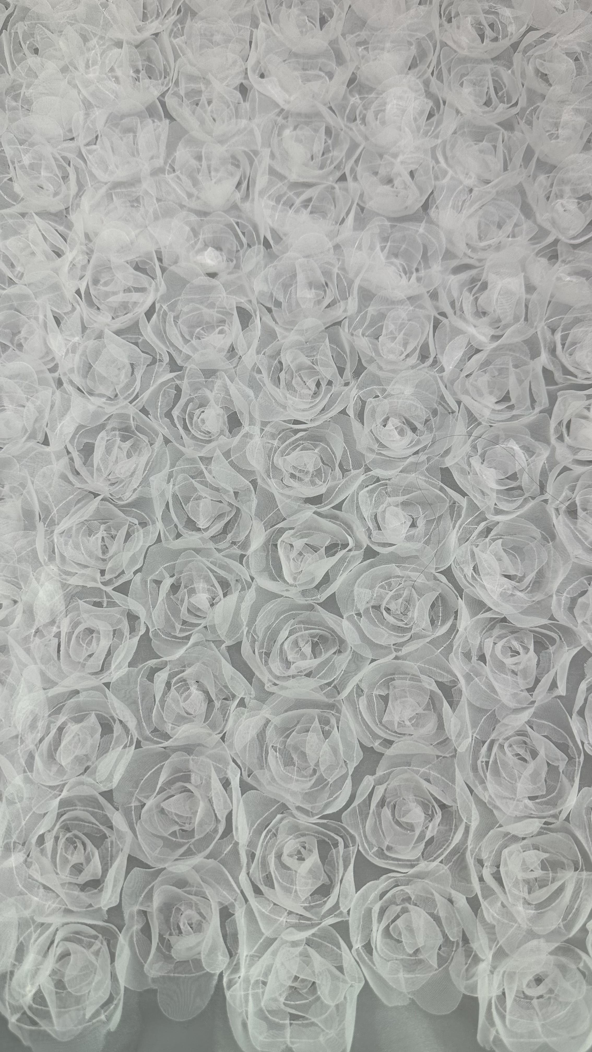 White Rose Mesh French Chantilly Lace Fabric Breathe And Elegant White For Garments Gowns Wedding Dresses