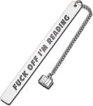 Feather Rectangular Nickel Metal Bookmarks Antique Silver Personalised Bookmark