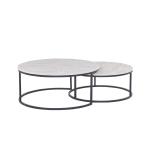 Round Marble 99kg SS Coffee Table Dia 95cm X Height 40cm Modern Furniture