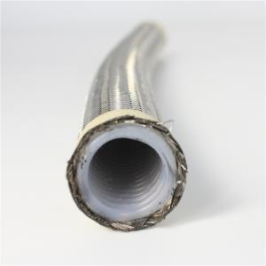 China CLWB DN25 PTFE Convoluted Hose With 304 Stainless Steel Over Braided factory
