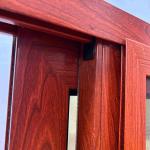 Aluminum Sliding Window for Bathroom woodgrain color