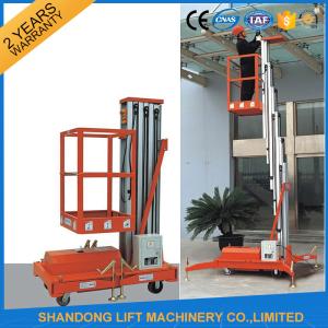 China Single Four Mast Aluminum Alloy Aerial Work Platform Lift For Aerial Work CE Hydraulic factory