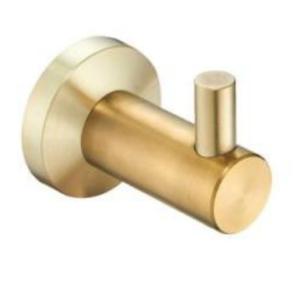 China Single Robe hook&amp;Clothing Hook 83001-Brush Golden color &amp;Round&amp;Stainless steel 304 factory