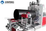 Spiral PE Pipe Production Line HDPE Hollowness Wall Winding Type Single Screw