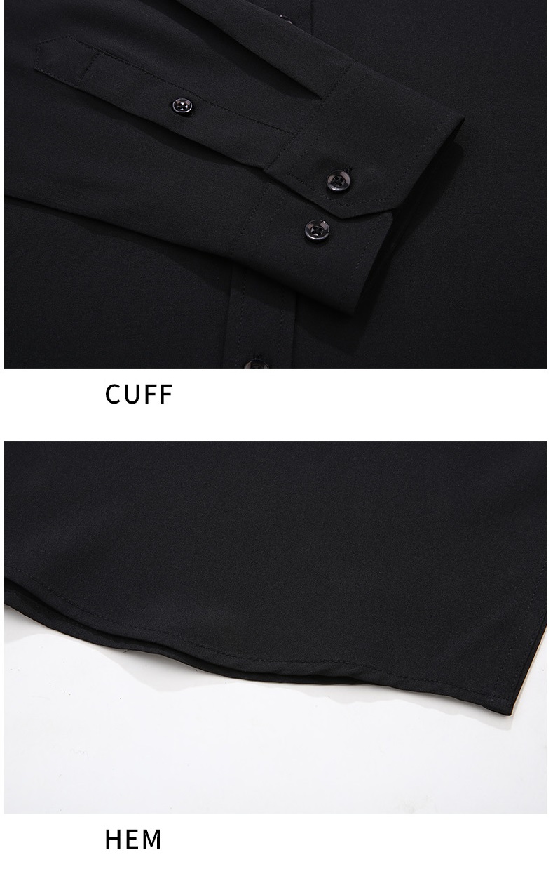 2022 Men's Oversized Tshirt Poplin Fabric Long Sleeve Casual Style Plus Size Shirts