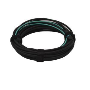 China 24 Core MPO MTP OM4 5.5MM Double Sheath Trunk Cable With 30cm Tail factory
