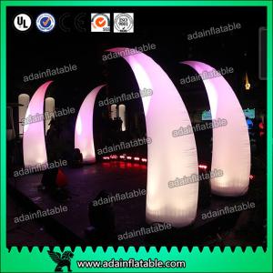 China 3M Romantic Wedding Event Entrance Inflatable White Lighting Inflatable Tusks factory