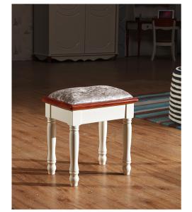 China Antique bedroom furniture wooden white dressing chair factory