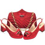 Supoo Wedding Italian ladies shoes matching bags leather african lower heel