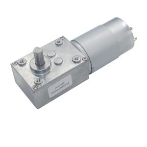 China DC 12V 24V High Torque Worm Geared Motor Low Speed 12-470RPM factory
