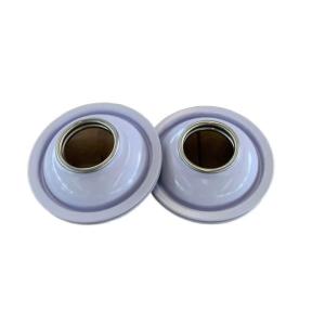 China White And Gold Color Aerosol Can Cone Tin Seal Lids 207.5# 60mm Dia High Pressure factory