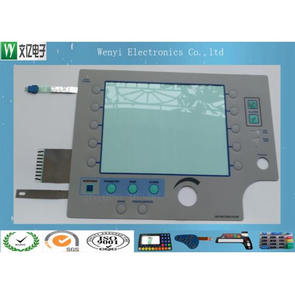 China Silver ESD Layer 8 mm Embossing Key Membrane Switch With Multilayer factory