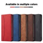 Stylish Magnetic Flip Cover PU Leather TPU Holder Mobile Phone Case for iPhone12